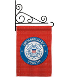 Proud Brother Coastie - Military Americana Vertical Impressions Decorative Flags HG108499 Made In USA