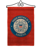 Proud Brother Coastie - Military Americana Vertical Impressions Decorative Flags HG108499 Made In USA