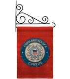 Proud Brother Coastie - Military Americana Vertical Impressions Decorative Flags HG108499 Made In USA