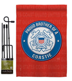 Proud Brother Coastie - Military Americana Vertical Impressions Decorative Flags HG108499 Made In USA