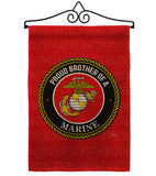 Proud Brother Marines - Military Americana Vertical Impressions Decorative Flags HG108500 Made In USA