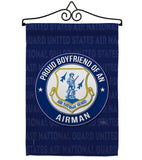 Air Force Proud Boyfriend Airman - Military Americana Vertical Impressions Decorative Flags HG108507 Made In USA