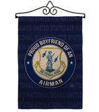 Air Force Proud Boyfriend Airman - Military Americana Vertical Impressions Decorative Flags HG108507 Made In USA