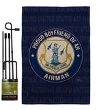 Air Force Proud Boyfriend Airman - Military Americana Vertical Impressions Decorative Flags HG108507 Made In USA