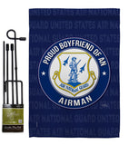 Air Force Proud Boyfriend Airman - Military Americana Vertical Impressions Decorative Flags HG108507 Made In USA