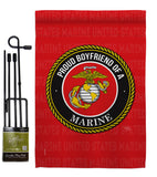 Proud Boyfriend Marines - Military Americana Vertical Impressions Decorative Flags HG108509 Made In USA