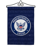 Proud Boyfriend Sailor - Military Americana Vertical Impressions Decorative Flags HG108511 Made In USA