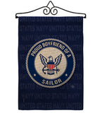 Proud Boyfriend Sailor - Military Americana Vertical Impressions Decorative Flags HG108511 Made In USA