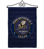 Seabees Proud Boyfriend Sailor - Military Americana Vertical Impressions Decorative Flags HG108512 Made In USA