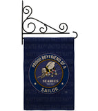 Seabees Proud Boyfriend Sailor - Military Americana Vertical Impressions Decorative Flags HG108512 Made In USA