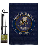 Seabees Proud Boyfriend Sailor - Military Americana Vertical Impressions Decorative Flags HG108512 Made In USA