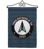 Proud Boyfriend USSF - Military Americana Vertical Impressions Decorative Flags HG108513 Made In USA