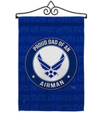 Proud Dad Airman - Military Americana Vertical Impressions Decorative Flags HG108514 Made In USA