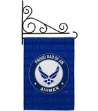 Proud Dad Airman - Military Americana Vertical Impressions Decorative Flags HG108514 Made In USA