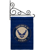 Proud Dad Airman - Military Americana Vertical Impressions Decorative Flags HG108514 Made In USA