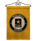 Proud Dad Soldier - Military Americana Vertical Impressions Decorative Flags HG108515 Made In USA