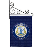 Air Force Proud Dad Airman - Military Americana Vertical Impressions Decorative Flags HG108516 Made In USA