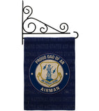 Air Force Proud Dad Airman - Military Americana Vertical Impressions Decorative Flags HG108516 Made In USA