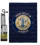 Air Force Proud Dad Airman - Military Americana Vertical Impressions Decorative Flags HG108516 Made In USA