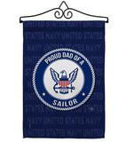 Proud Dad Sailor - Military Americana Vertical Impressions Decorative Flags HG108520 Made In USA