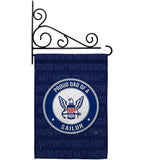 Proud Dad Sailor - Military Americana Vertical Impressions Decorative Flags HG108520 Made In USA