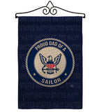 Proud Dad Sailor - Military Americana Vertical Impressions Decorative Flags HG108520 Made In USA