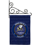 Seabees Proud Dad Sailor - Military Americana Vertical Impressions Decorative Flags HG108521 Made In USA