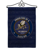 Seabees Proud Dad Sailor - Military Americana Vertical Impressions Decorative Flags HG108521 Made In USA