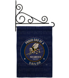 Seabees Proud Dad Sailor - Military Americana Vertical Impressions Decorative Flags HG108521 Made In USA