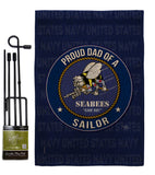 Seabees Proud Dad Sailor - Military Americana Vertical Impressions Decorative Flags HG108521 Made In USA