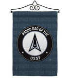 Proud Dad USSF - Military Americana Vertical Impressions Decorative Flags HG108522 Made In USA