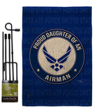 Proud Daughter Airman - Military Americana Vertical Impressions Decorative Flags HG108523 Made In USA