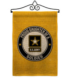 Proud Daughter Soldier - Military Americana Vertical Impressions Decorative Flags HG108524 Made In USA