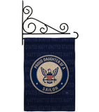 Proud Daughter Sailor - Military Americana Vertical Impressions Decorative Flags HG108529 Made In USA