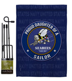 Seabees Proud Daughter Sailor - Military Americana Vertical Impressions Decorative Flags HG108530 Made In USA