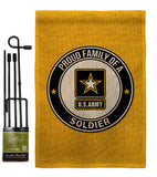 Proud Family Soldier - Military Americana Vertical Impressions Decorative Flags HG108533 Made In USA