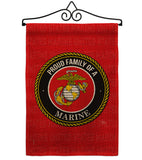 Proud Family Marines - Military Americana Vertical Impressions Decorative Flags HG108536 Made In USA