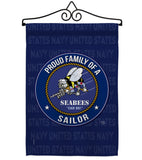 Seabees Proud Family Sailor - Military Americana Vertical Impressions Decorative Flags HG108539 Made In USA