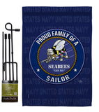 Seabees Proud Family Sailor - Military Americana Vertical Impressions Decorative Flags HG108539 Made In USA