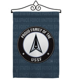 Proud Family USSF - Military Americana Vertical Impressions Decorative Flags HG108540 Made In USA