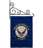 Proud Girlfriend Airman - Military Americana Vertical Impressions Decorative Flags HG108541 Made In USA
