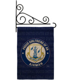 Air Force Proud Girlfriend Airman - Military Americana Vertical Impressions Decorative Flags HG108543 Made In USA