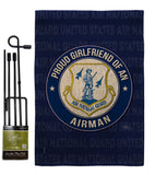 Air Force Proud Girlfriend Airman - Military Americana Vertical Impressions Decorative Flags HG108543 Made In USA