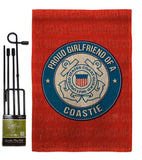 Proud Girlfriend Coastie - Military Americana Vertical Impressions Decorative Flags HG108544 Made In USA