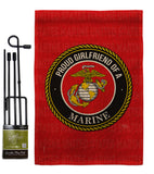 Proud Girlfriend Marines - Military Americana Vertical Impressions Decorative Flags HG108545 Made In USA