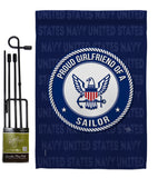 Proud Girlfriend Sailor - Military Americana Vertical Impressions Decorative Flags HG108547 Made In USA