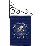 Seabees Proud Girlfriend Sailor - Military Americana Vertical Impressions Decorative Flags HG108548 Made In USA