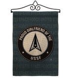 Proud Girlfriend USSF - Military Americana Vertical Impressions Decorative Flags HG108549 Made In USA