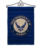 Proud Grandparent Airman - Military Americana Vertical Impressions Decorative Flags HG108550 Made In USA