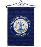 Air Force Proud Grandparent Airman - Military Americana Vertical Impressions Decorative Flags HG108552 Made In USA